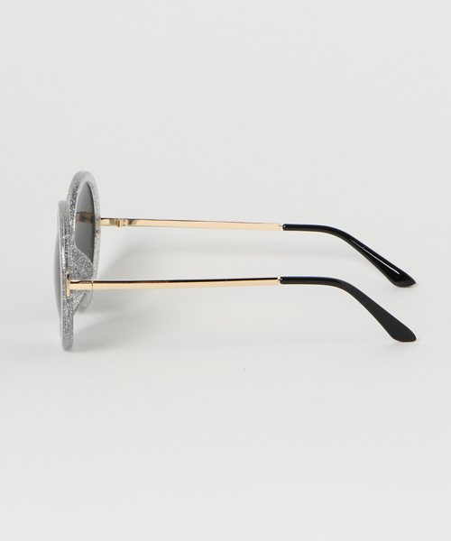 WEGO（ウィゴー）の「WEGO/ラメラウンドサングラス（サングラス・メンズ・パープル/ベージュ/サックスブルー/ピンク/ホワイト系その他・FREE）」の6枚目の写真