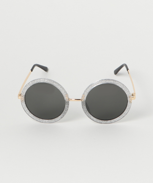 WEGO（ウィゴー）の「WEGO/ラメラウンドサングラス（サングラス・メンズ・パープル/ベージュ/サックスブルー/ピンク/ホワイト系その他・FREE）」の7枚目の写真