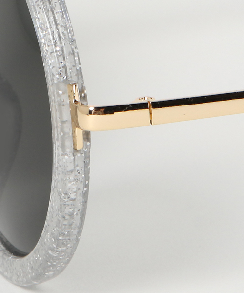 WEGO（ウィゴー）の「WEGO/ラメラウンドサングラス（サングラス・メンズ・パープル/ベージュ/サックスブルー/ピンク/ホワイト系その他・FREE）」の9枚目の写真