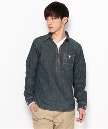 BEAMS | Sanca / DENIMプルオーバーZIPワークシャツ(シャツ/ブラウス)