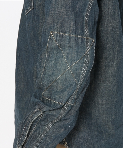 BEAMS（ビームス）の「Sanca / DENIMプルオーバーZIPワークシャツ（シャツ/ブラウス・メンズ・インディゴブルー・2/3）」の3枚目の写真