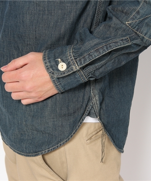 BEAMS（ビームス）の「Sanca / DENIMプルオーバーZIPワークシャツ（シャツ/ブラウス・メンズ・インディゴブルー・2/3）」の4枚目の写真