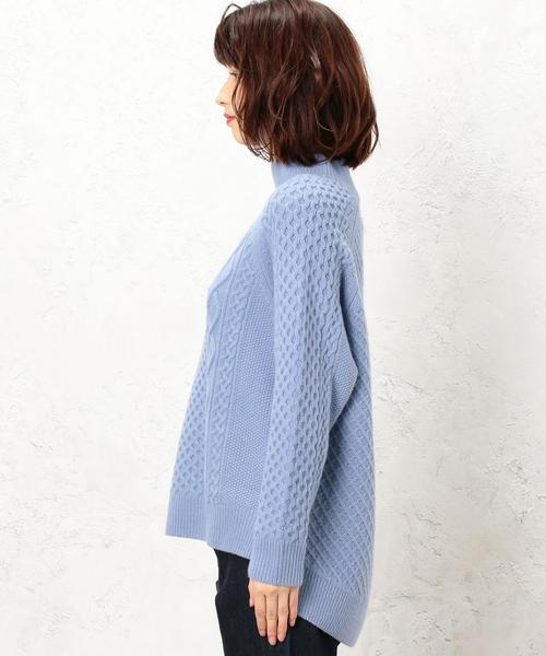 green label relaxing(グリーンレーベルリラクシング)の「CB ハミルトン アラン ワイド ハイネック ニット(ニット/セーター・レディース・オフホワイト/ライトグレー/ネイビー/ライトブルー/ピンク/レッド・FREE)」の15枚目の写真