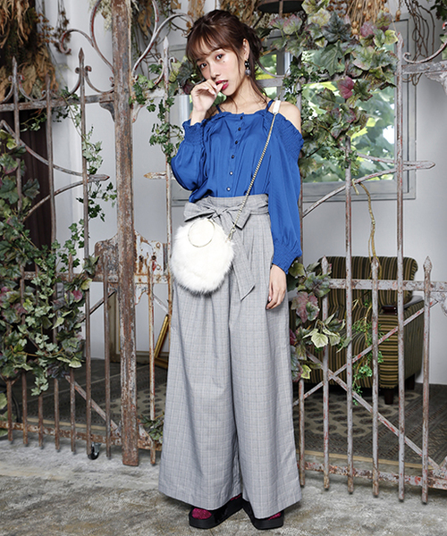 one after another NICE CLAUP（ワンアフターアナザーナイスクラップ）の「前後２ＷＡＹサテンシャツ（シャツ/ブラウス・レディース・ブラック/アイボリー/ブルー系その他/レンガ・FREE）」の19枚目の写真