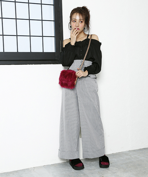 one after another NICE CLAUP（ワンアフターアナザーナイスクラップ）の「前後２ＷＡＹサテンシャツ（シャツ/ブラウス・レディース・ブラック/アイボリー/ブルー系その他/レンガ・FREE）」の14枚目の写真