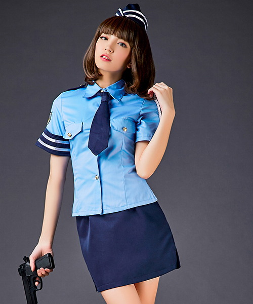 OSYAREVO（オシャレボ）の「コスプレ 婦人警官 ポリス レディース ホワイトデー 記念日（コスチューム/パーティーグッズ・レディース・ホワイト/ブルー・SMALL/MEDIUM/LARGE/X-LARGE/XX-LARGE）」の15枚目の写真