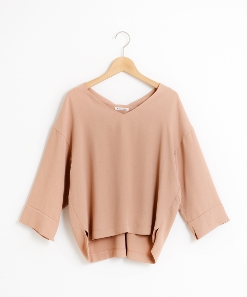 le.coeur blanc（ルクールブラン）の「Vネックワイドスリーブコクーンブラウス（シャツ/ブラウス・レディース・オフホワイト/サックスブルー/ピンク/ダークグレー・FREE）」の8枚目の写真