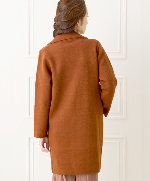 panasea（パナシア）の「ウール混ロングピーコート（チェスターコート・レディース・ブラック/グレー/カーキ/オレンジ/ブルー・FREE）」の12枚目の写真