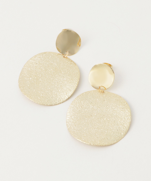 archives（アルシーヴ）の「サークルメタルウェーブピアス（ピアス（両耳用）・レディース・ゴールド/シルバー・MEDIUM）」の2枚目の写真