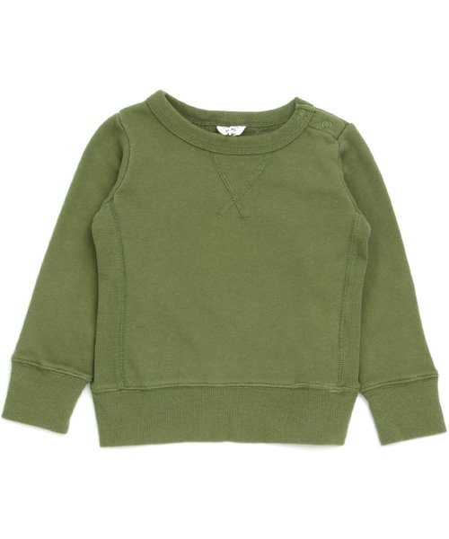 BREEZE（ブリーズ）の「ガゼットトレーナー（スウェット・キッズ・キナリ/カーキ/レッド/グレー/ネイビー・80/90/95/100/110/120/130/140）」の4枚目の写真