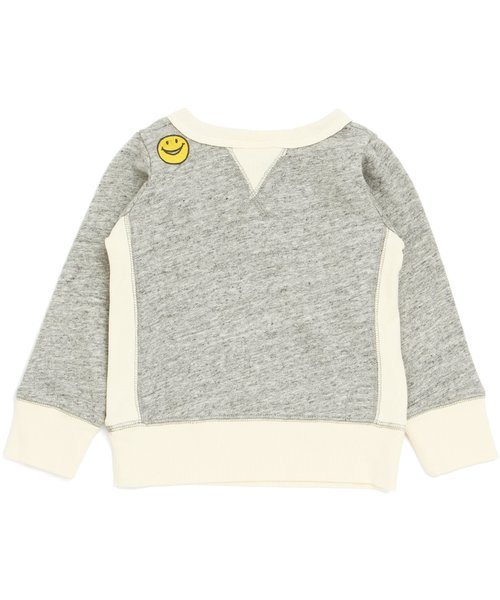 BREEZE（ブリーズ）の「ガゼットトレーナー（スウェット・キッズ・キナリ/カーキ/レッド/グレー/ネイビー・80/90/95/100/110/120/130/140）」の6枚目の写真