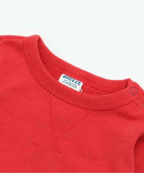 BREEZE（ブリーズ）の「ガゼットトレーナー（スウェット・キッズ・キナリ/カーキ/レッド/グレー/ネイビー・80/90/95/100/110/120/130/140）」の13枚目の写真