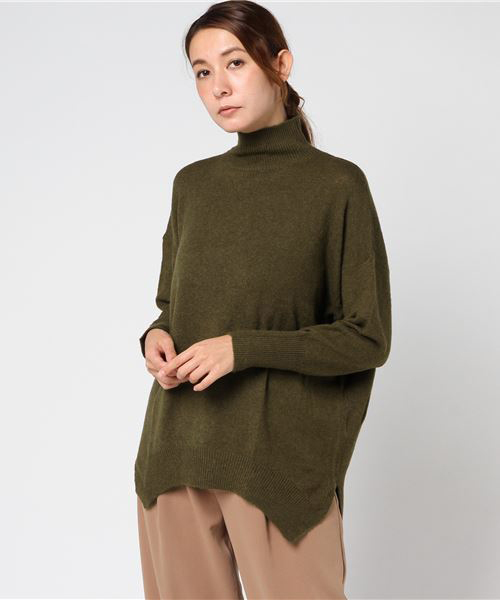 earth music&ecology(アースミュージックアンドエコロジー)の「ヤクニットプルオーバー(ニット/セーター・レディース・ライトグレー/チャコールグレー/キナリ/ベージュ/レッド/カーキ・FREE)」の5枚目の写真