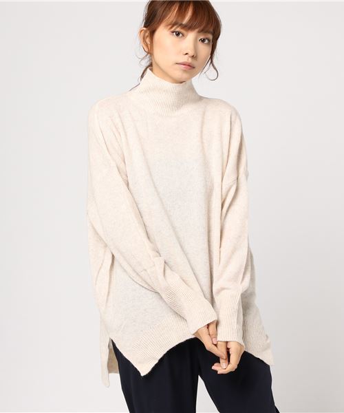 earth music&ecology(アースミュージックアンドエコロジー)の「ヤクニットプルオーバー(ニット/セーター・レディース・ライトグレー/チャコールグレー/キナリ/ベージュ/レッド/カーキ・FREE)」の2枚目の写真