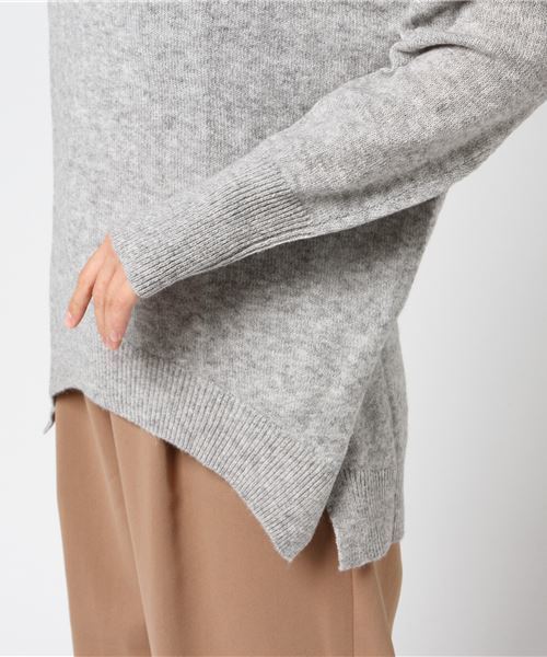 earth music&ecology(アースミュージックアンドエコロジー)の「ヤクニットプルオーバー(ニット/セーター・レディース・ライトグレー/チャコールグレー/キナリ/ベージュ/レッド/カーキ・FREE)」の8枚目の写真