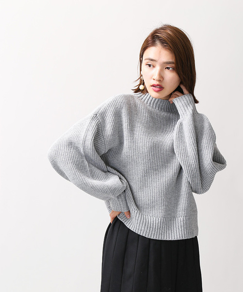 WEGO（ウィゴー）の「WEGO/ボリュームスリーブラメニット（ニット/セーター・レディース・ブラック/パープル/オフホワイト/杢グレー/ライトピンク/ターコイズブルー・FREE）」の16枚目の写真