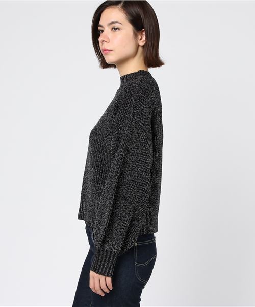 WEGO（ウィゴー）の「WEGO/ボリュームスリーブラメニット（ニット/セーター・レディース・ブラック/パープル/オフホワイト/杢グレー/ライトピンク/ターコイズブルー・FREE）」の17枚目の写真