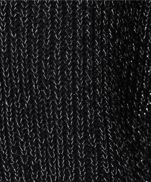 WEGO（ウィゴー）の「WEGO/ボリュームスリーブラメニット（ニット/セーター・レディース・ブラック/パープル/オフホワイト/杢グレー/ライトピンク/ターコイズブルー・FREE）」の21枚目の写真