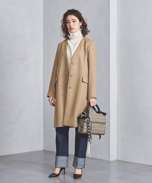 ユナイテッドアローズ　UWSC W/N Vノーカラーコート UWSC W/N Vノーカラーコート†◇ United arrows