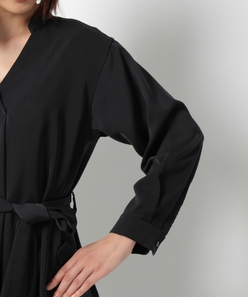 laboratory work（ラボラトリーワーク）の「ベルテッドとろみワンピース（ワンピース・レディース・ネイビー/グレー・MEDIUM）」の11枚目の写真