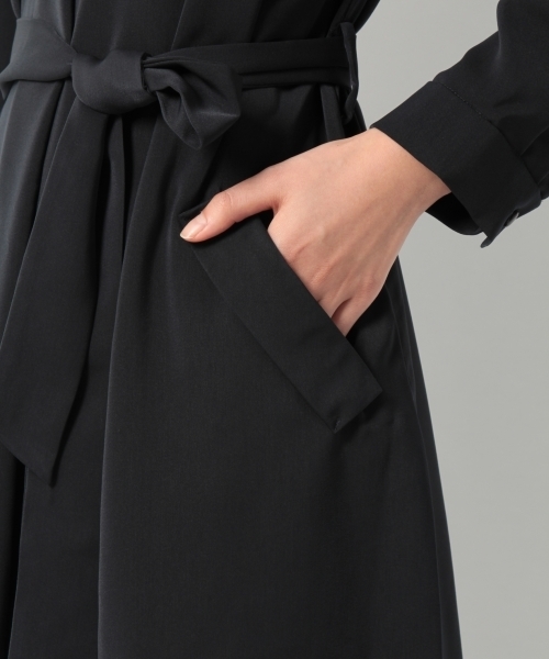 laboratory work（ラボラトリーワーク）の「ベルテッドとろみワンピース（ワンピース・レディース・ネイビー/グレー・MEDIUM）」の6枚目の写真