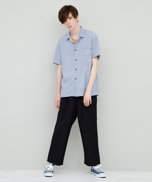 EMMA CLOTHES(エマクローズ)の「2タックリラックスワイドパンツ(その他パンツ・メンズ・ブラック/ネイビー/ブラック系その他・M/L)」の1枚目の写真