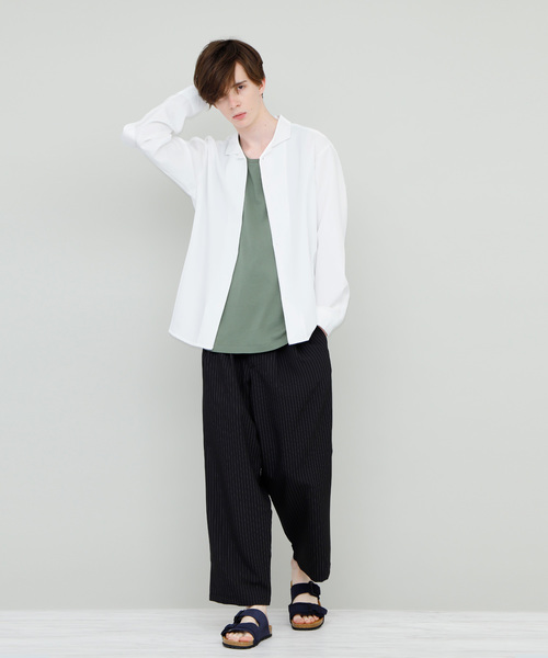 EMMA CLOTHES(エマクローズ)の「2タックリラックスワイドパンツ(その他パンツ・メンズ・ブラック/ネイビー/ブラック系その他・M/L)」の6枚目の写真