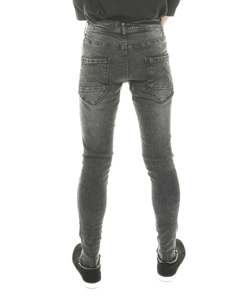 おしゃれスタ(オシャレスタ)の「ストレッチデニムパンツ(BG)(デニムパンツ・メンズ・ブラック/ネイビー/グレー/サックスブルー/ブルー・M/L)」の8枚目の写真