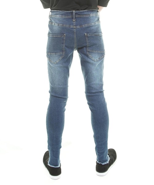 おしゃれスタ(オシャレスタ)の「ストレッチデニムパンツ(BG)(デニムパンツ・メンズ・ブラック/ネイビー/グレー/サックスブルー/ブルー・M/L)」の12枚目の写真