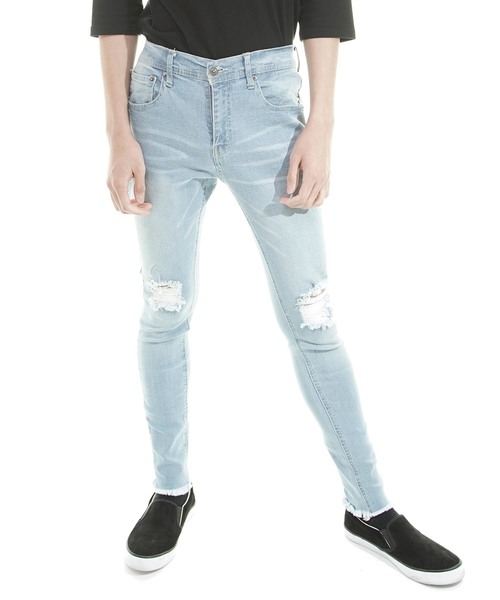 おしゃれスタ(オシャレスタ)の「ストレッチデニムパンツ(BG)(デニムパンツ・メンズ・ブラック/ネイビー/グレー/サックスブルー/ブルー・M/L)」の14枚目の写真
