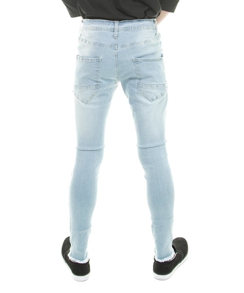 おしゃれスタ(オシャレスタ)の「ストレッチデニムパンツ(BG)(デニムパンツ・メンズ・ブラック/ネイビー/グレー/サックスブルー/ブルー・M/L)」の15枚目の写真