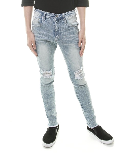 おしゃれスタ(オシャレスタ)の「ストレッチデニムパンツ(BG)(デニムパンツ・メンズ・ブラック/ネイビー/グレー/サックスブルー/ブルー・M/L)」の17枚目の写真