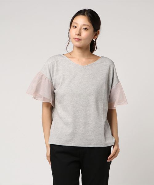 earth music&ecology（アースミュージックアンドエコロジー）の「・フレアスリーブプルオーバー（Tシャツ/カットソー・レディース・ダークグリーン/グレー系その他/ブラック/ベージュ系その他・FREE）」の18枚目の写真