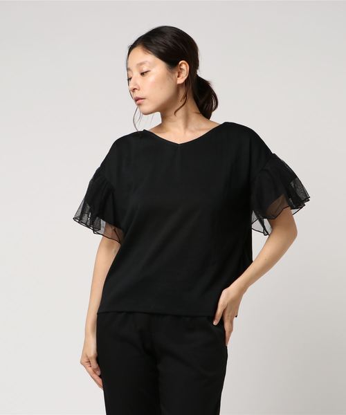 earth music&ecology（アースミュージックアンドエコロジー）の「・フレアスリーブプルオーバー（Tシャツ/カットソー・レディース・ダークグリーン/グレー系その他/ブラック/ベージュ系その他・FREE）」の17枚目の写真