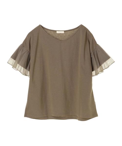 earth music&ecology（アースミュージックアンドエコロジー）の「・フレアスリーブプルオーバー（Tシャツ/カットソー・レディース・ダークグリーン/グレー系その他/ブラック/ベージュ系その他・FREE）」の7枚目の写真