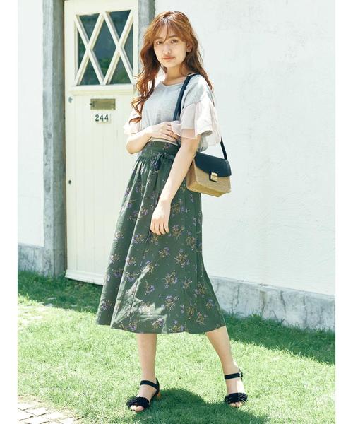 earth music&ecology（アースミュージックアンドエコロジー）の「・フレアスリーブプルオーバー（Tシャツ/カットソー・レディース・ダークグリーン/グレー系その他/ブラック/ベージュ系その他・FREE）」の9枚目の写真