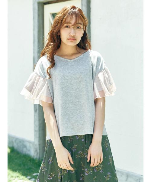 earth music&ecology（アースミュージックアンドエコロジー）の「・フレアスリーブプルオーバー（Tシャツ/カットソー・レディース・ダークグリーン/グレー系その他/ブラック/ベージュ系その他・FREE）」の10枚目の写真