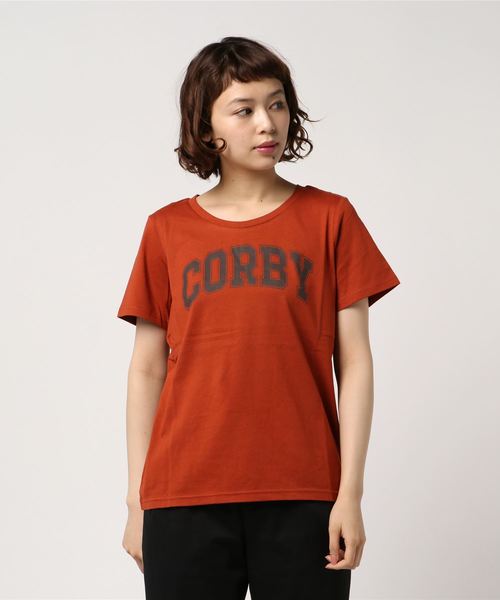 earth music&ecology(アースミュージックアンドエコロジー)の「BIGロゴTシャツ ●(Tシャツ/カットソー・レディース・ブラック/ダークグリーン/ネイビー/オフホワイト/ライトベージュ/テラコッタ・FREE)」の4枚目の写真