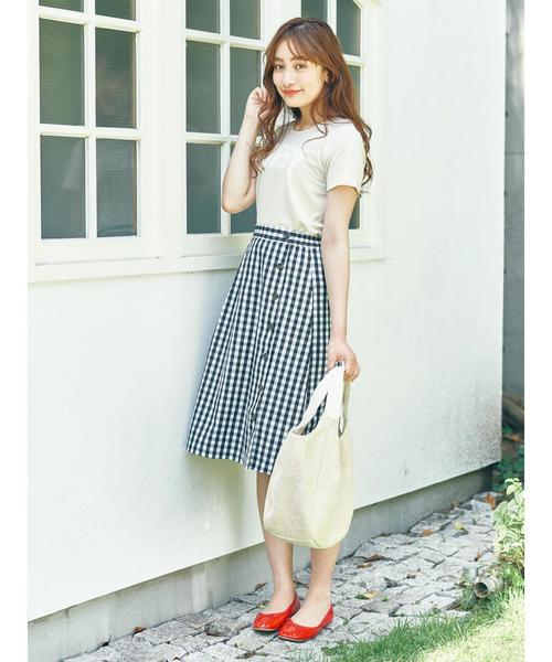 earth music&ecology(アースミュージックアンドエコロジー)の「BIGロゴTシャツ ●(Tシャツ/カットソー・レディース・ブラック/ダークグリーン/ネイビー/オフホワイト/ライトベージュ/テラコッタ・FREE)」の15枚目の写真