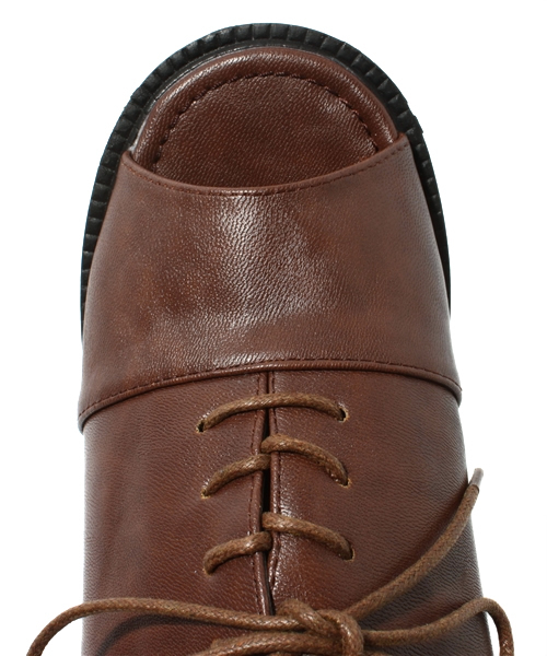 WEGO（ウィゴー）の「WEGO/厚底レースアップサンダル（サンダル・レディース・ブラック/ブラウン・23.5/24.5）」の6枚目の写真