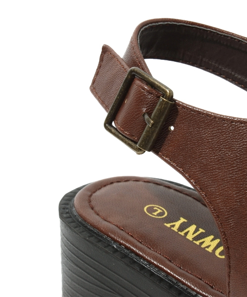 WEGO（ウィゴー）の「WEGO/厚底レースアップサンダル（サンダル・レディース・ブラック/ブラウン・23.5/24.5）」の8枚目の写真