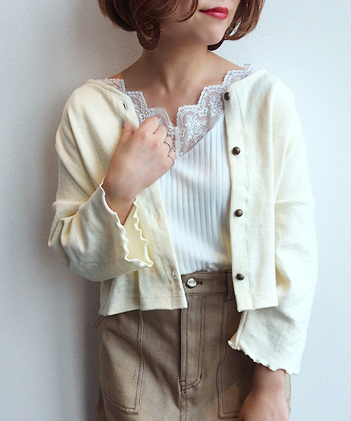 apres jour（アプレジュール）の「リブカーディガン【ZOZOTOWN限定アイテム】（カーディガン/ボレロ・レディース・ダークブラウン/ベージュ/アイボリー/ボルドー・フリー）」の11枚目の写真