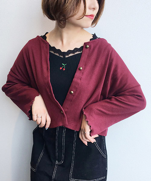 apres jour（アプレジュール）の「リブカーディガン【ZOZOTOWN限定アイテム】（カーディガン/ボレロ・レディース・ダークブラウン/ベージュ/アイボリー/ボルドー・フリー）」の14枚目の写真