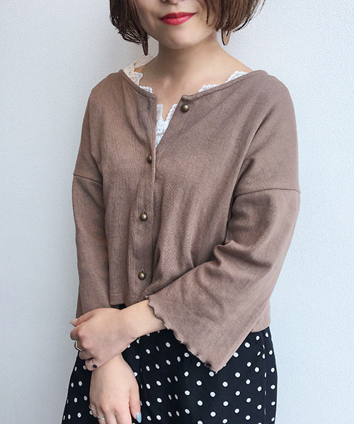 apres jour（アプレジュール）の「リブカーディガン【ZOZOTOWN限定アイテム】（カーディガン/ボレロ・レディース・ダークブラウン/ベージュ/アイボリー/ボルドー・フリー）」の17枚目の写真