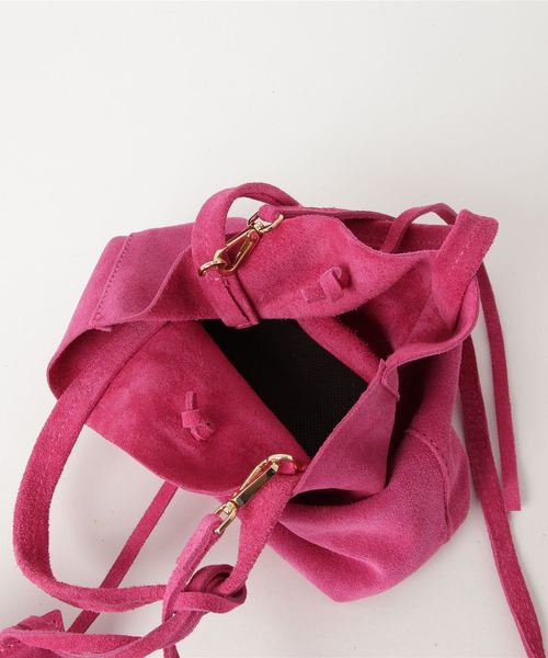 flower(フラワー)の「ウィズスエードバッグ(ショルダーバッグ・レディース・ベージュ/ピンク・FREE)」の5枚目の写真