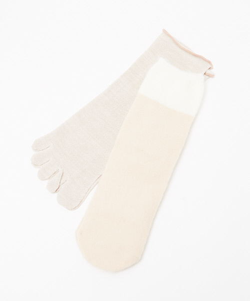 collex(コレックス)の「DAI・起毛2枚重ねSOX(ソックス/靴下)」|ピンクベージュ