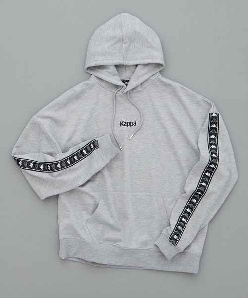 Kappa（カッパ）の「【Kappa/カッパ】別注ビッグシルエット 袖テープ プルオーバーパーカー（パーカー・メンズ・ホワイト/ブラック/ベージュ/オレンジ/杢グレー・FREE）」の20枚目の写真