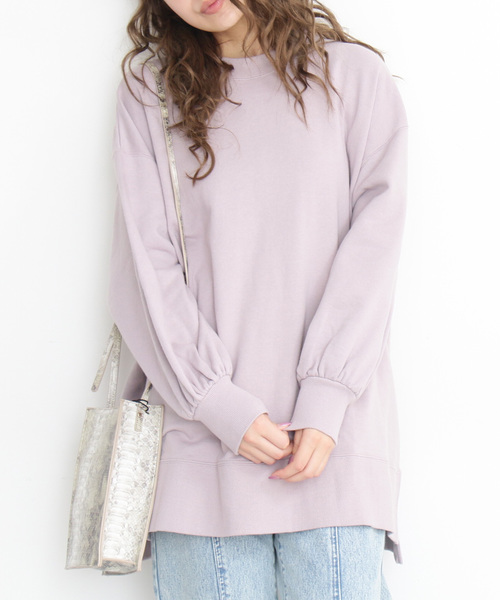 FREE'S MART（フリーズマート）の「◆ビッグシルエットチュニックスウェット（スウェット・レディース・ブラック/ベージュ/パープル・FREE）」の3枚目の写真