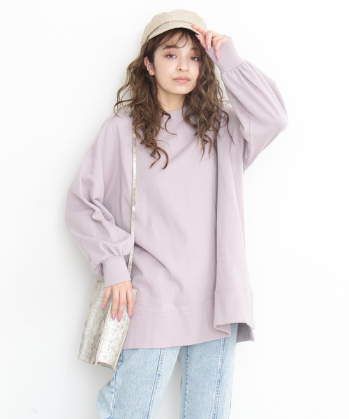 FREE'S MART（フリーズマート）の「◆ビッグシルエットチュニックスウェット（スウェット・レディース・ブラック/ベージュ/パープル・FREE）」の10枚目の写真