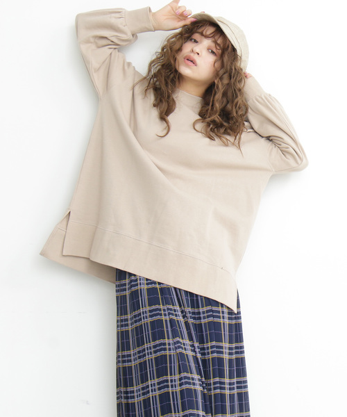 FREE'S MART（フリーズマート）の「◆ビッグシルエットチュニックスウェット（スウェット・レディース・ブラック/ベージュ/パープル・FREE）」の9枚目の写真